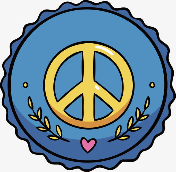 关键词 矢量png,国际和平日,蓝色标签,锯齿边框,手绘风,世界和平