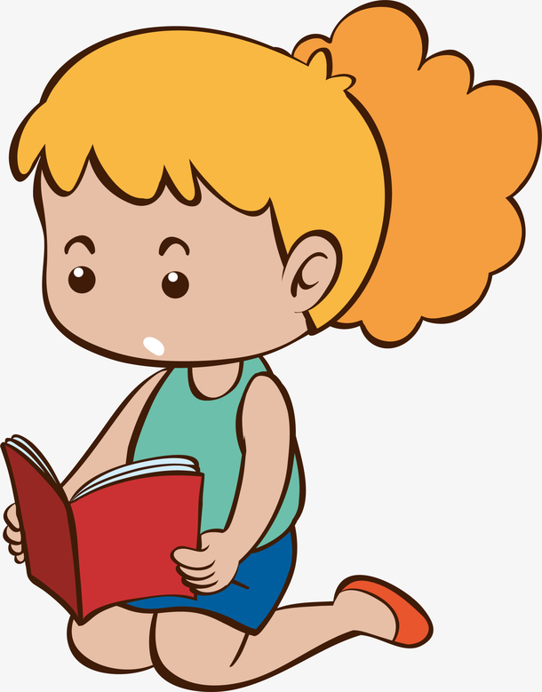 世界知识产权日看书的小女孩