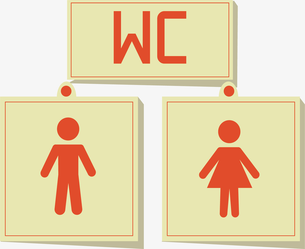 商场男女厕所标志