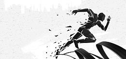 跑步大气激情狂欢黑白banner