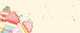 白色蛋糕生日banner背景