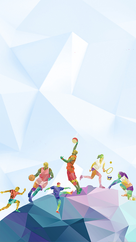 奔跑吧春季运动会H5海报背景psd下载