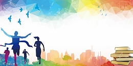 返校迎新学校展板背景素材