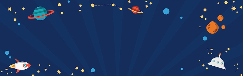 扁平化卡通星球banner