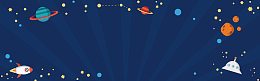 扁平化卡通星球banner
