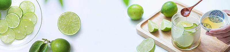 水果青柠檬背景Banner