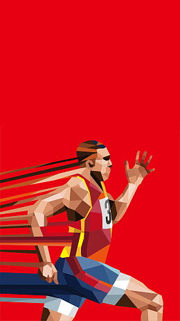 春季运动会宣传海报H5背景矢量下载