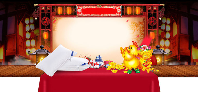 新年春联灯笼门窗喜庆海报背景