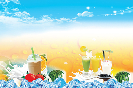 奶茶店宣传海报背景素材