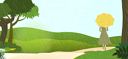 清明节卡通手绘清新banner