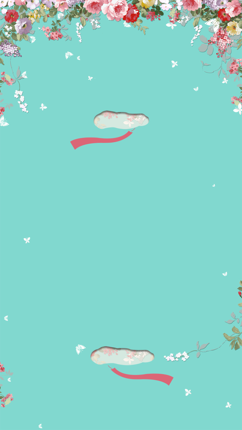 情人节扁平psd分层h5背景素