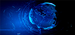 蓝色科技地球背景