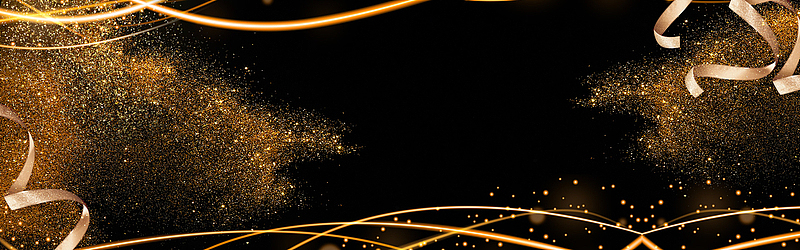 大气高端黑金红金海报banner背景图