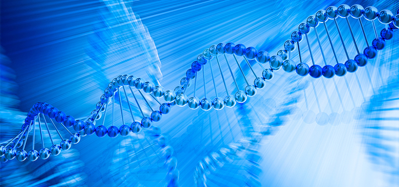 基因转基因科技蓝色海报背景