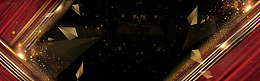 大气高端黑金红金海报banner背景图