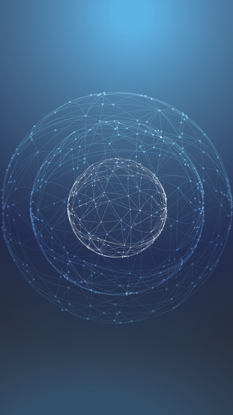 蓝色圆形电子商务h5背景