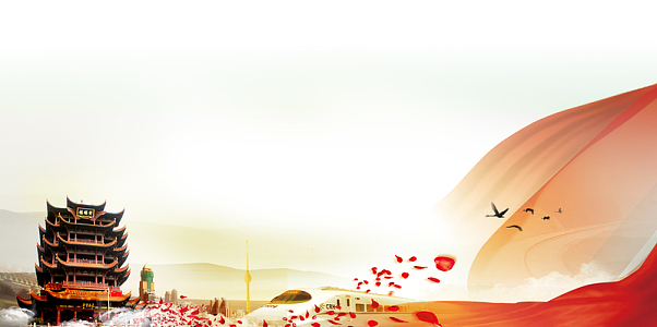 大美印象武汉海报PSD背景素材