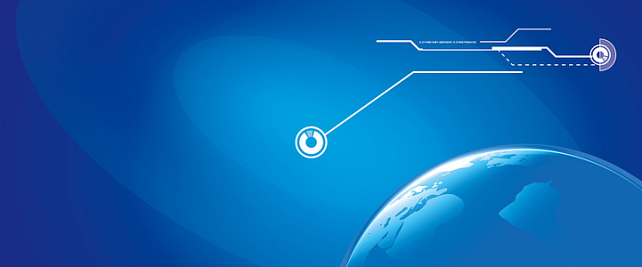 科技风蓝色渐变企业交流海报背景