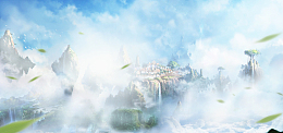 仙境梦幻凉爽背景banner