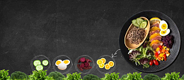 美食俯视大气文艺简约黑色banner