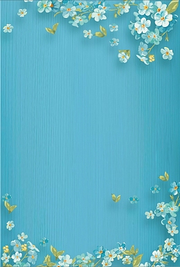 蓝色碎花背景素材