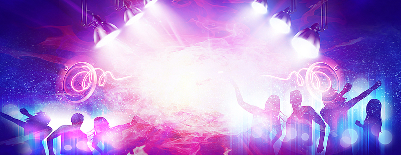 天猫服装热烈狂欢紫色banner