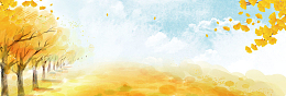 秋季新品小清新手绘banner