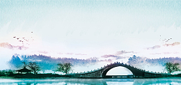 唯美杭州中国风旅游海报背景