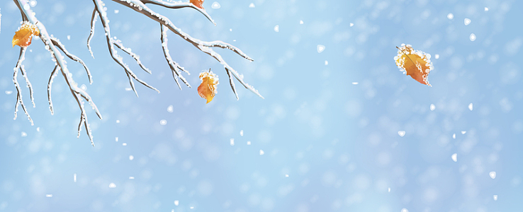 立冬文艺小清新蓝色banner