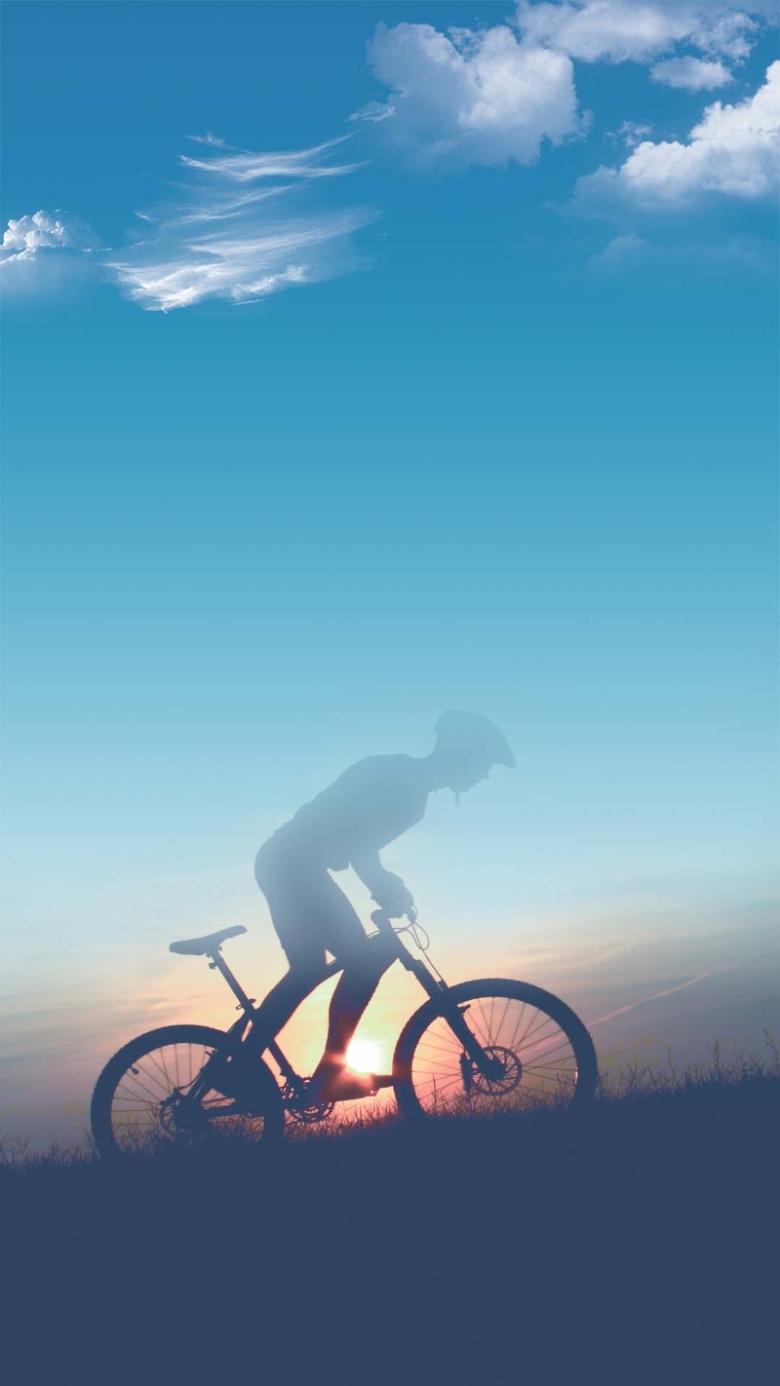 蓝天自行车企业文艺h5背景素材