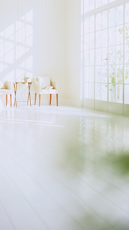 小清新落地窗H5背景素材