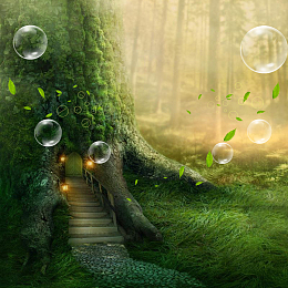 梦幻树林背景主图