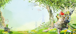 手绘背景插画图片