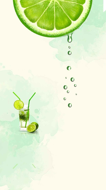 夏天畅爽一夏清新清爽饮料h5背景素材