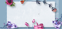 植物文艺蓝色服装banner背景图