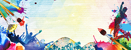 校园书画社招生五彩banner