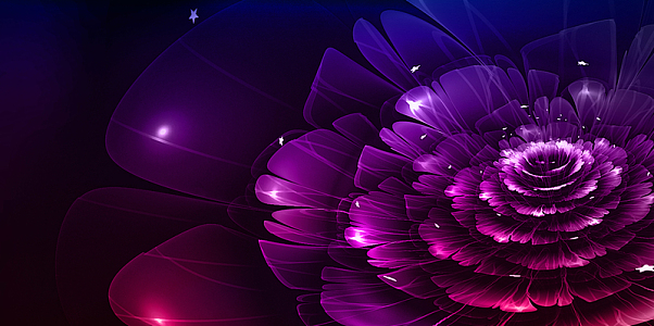 蝶变花朵绽放背景