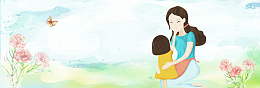 母亲节卡通童趣清新banner