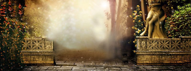 背景banner设计(1920x516)psdpng装修网页banner素材扁平化(1920x400)