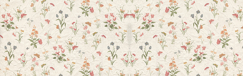 印花小碎花图案背景banner