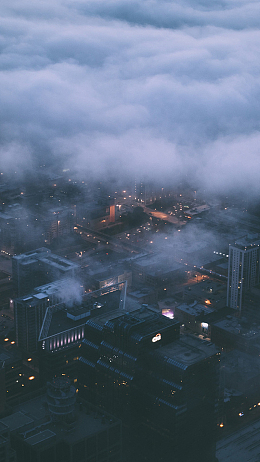 朦胧城市H5背景元素