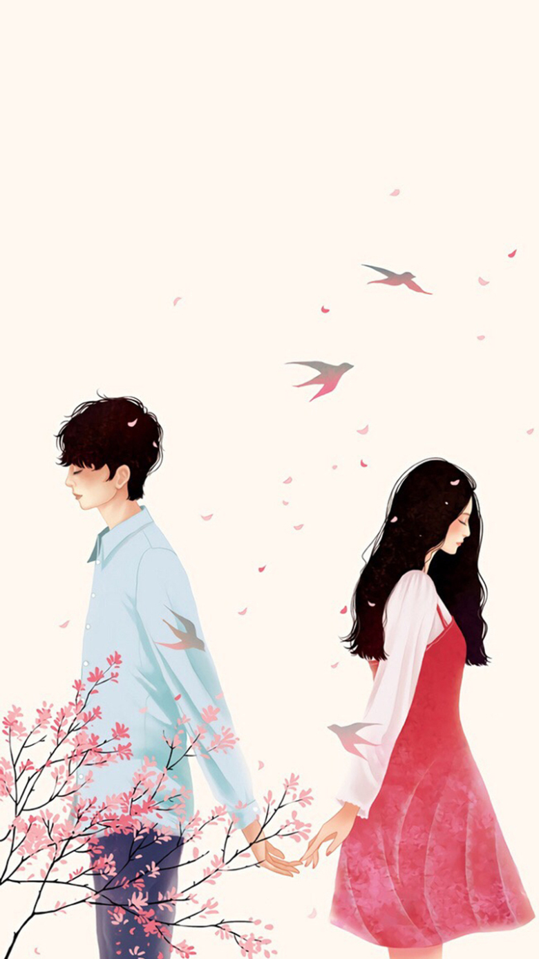 粉色唯美浪漫爱情h5图