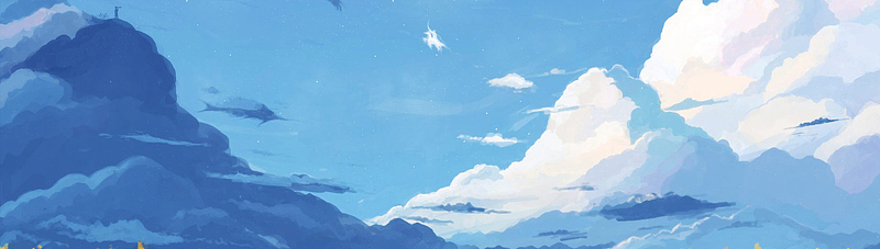 卡通动漫天空背景
