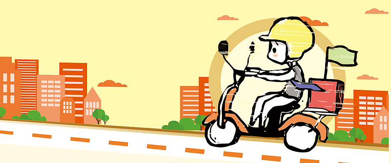 公司快递送餐背景