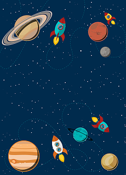 aijpg矢量蓝色卡通儿童画星空宇宙背景aijpg矢量童趣教育太空星球手绘