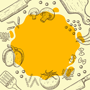 简约创意手绘美食矢量背景