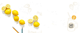水果手绘白色海报背景banner