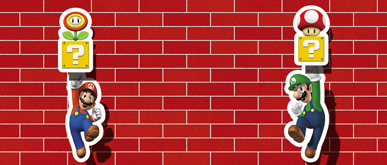 超级玛丽马里奥红砖墙背景