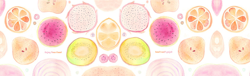 手绘清新水果banner