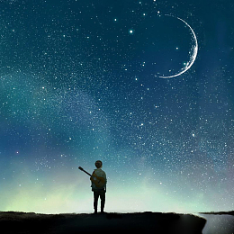 仰望夜空